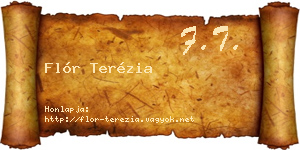 Flór Terézia névjegykártya